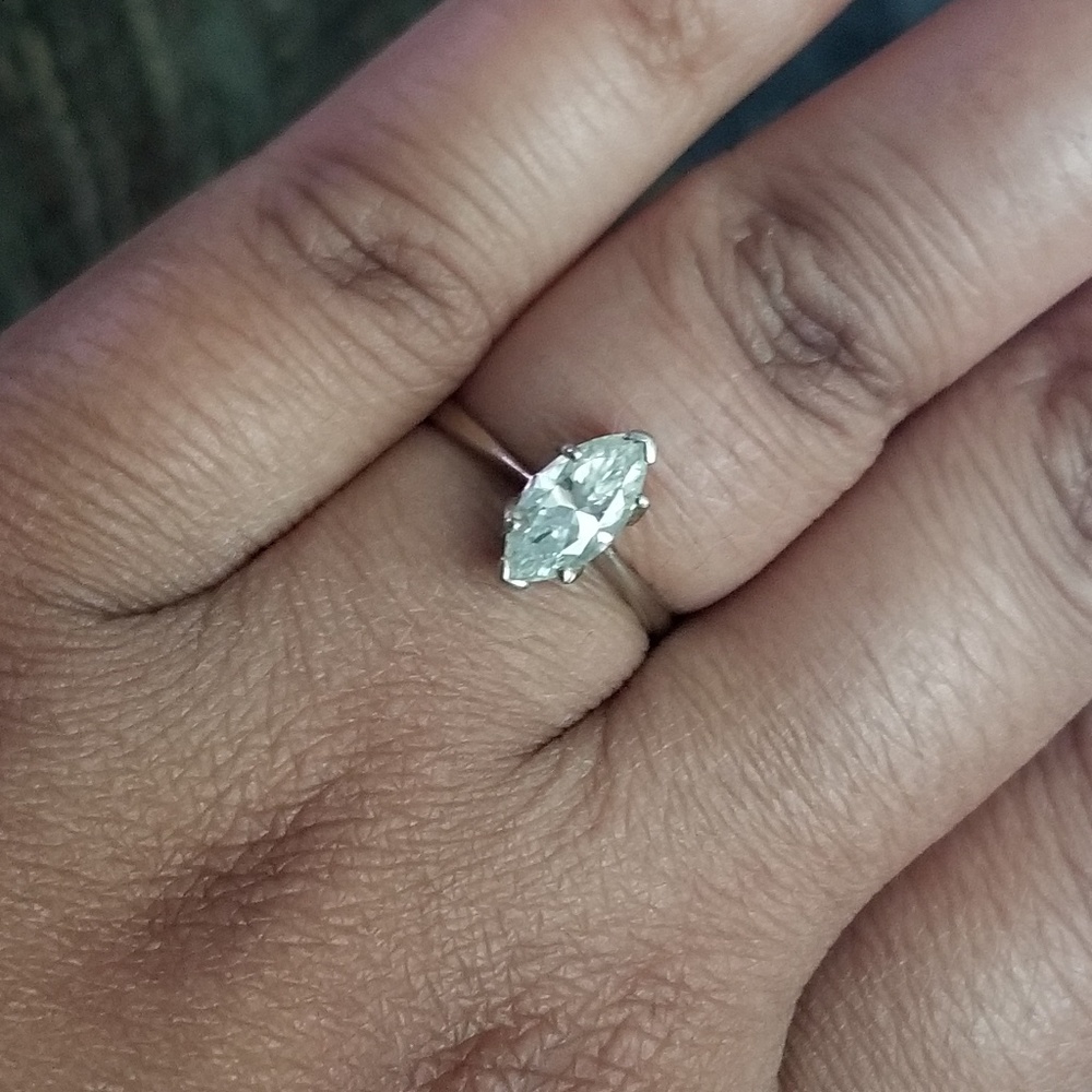 **Reserved**1 carat marquise moissanite